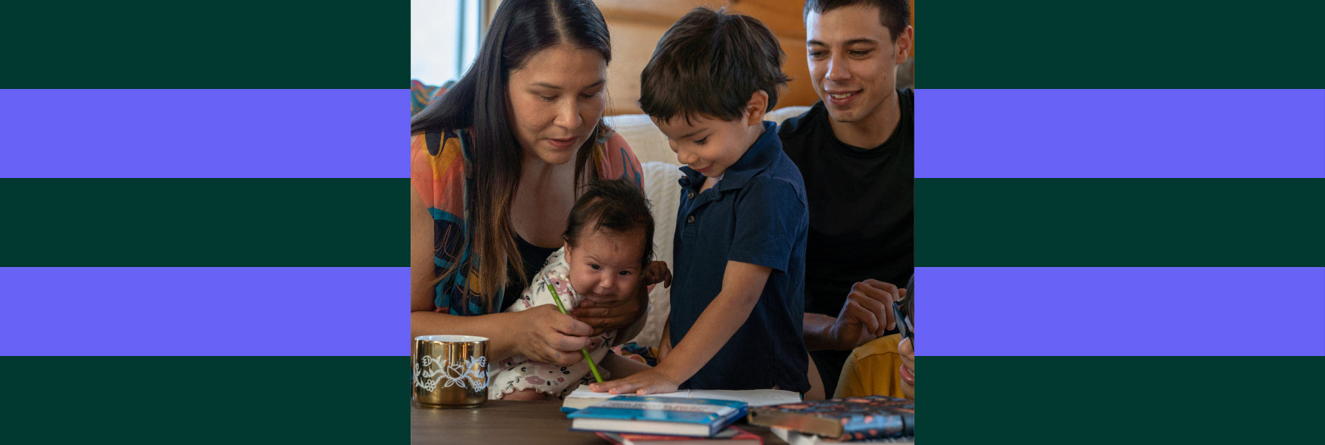 A moment between an indigenous family