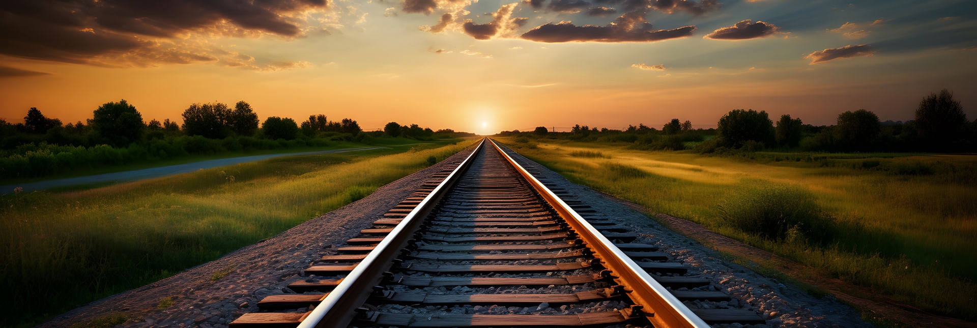 a-fish-eye-view-of-train-tracks-facing-towards-the-horizon