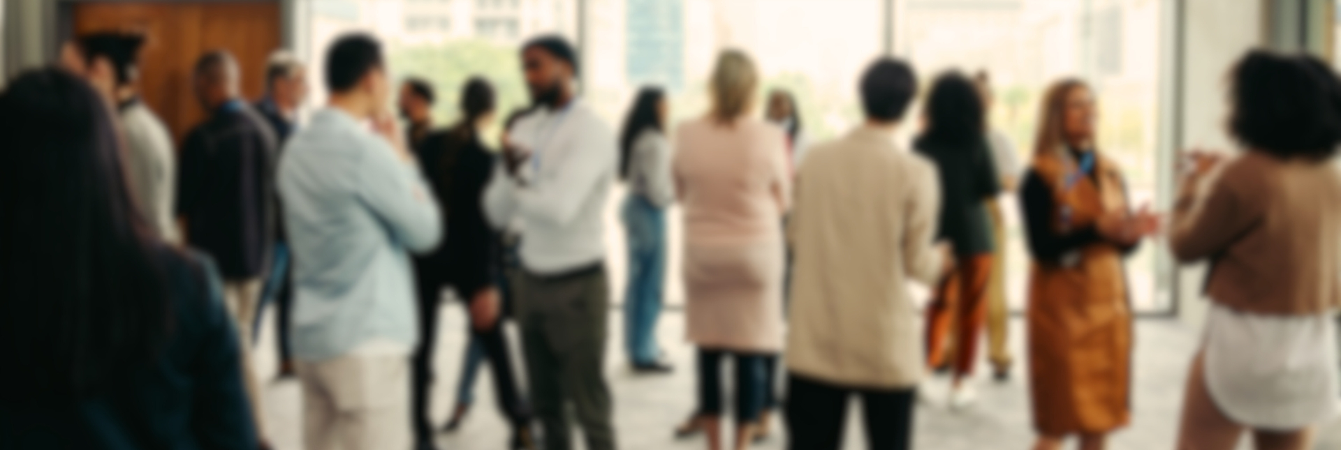 gathering of people in a profesionnal setting
