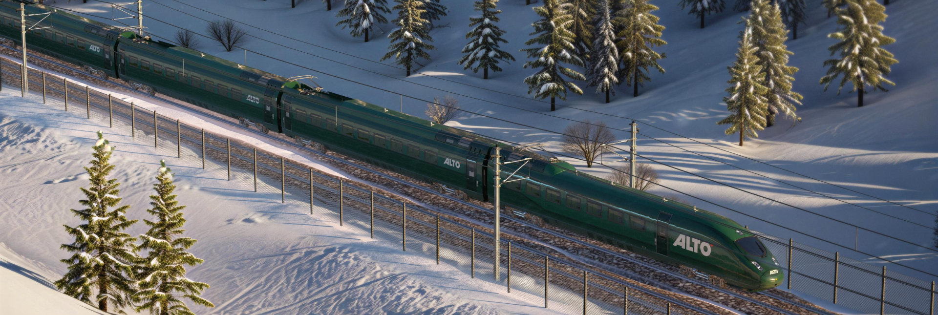 Train Alto dans un paysage hivernal