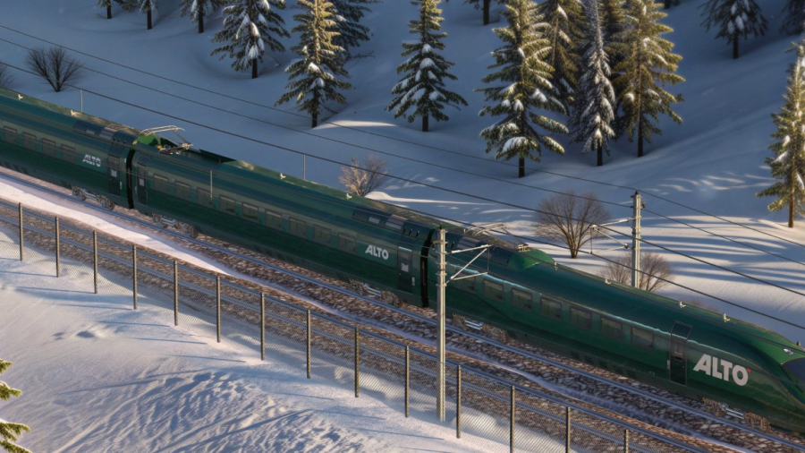 Train Alto dans un paysage hivernal