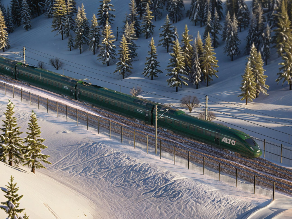 Train Alto dans un paysage hivernal