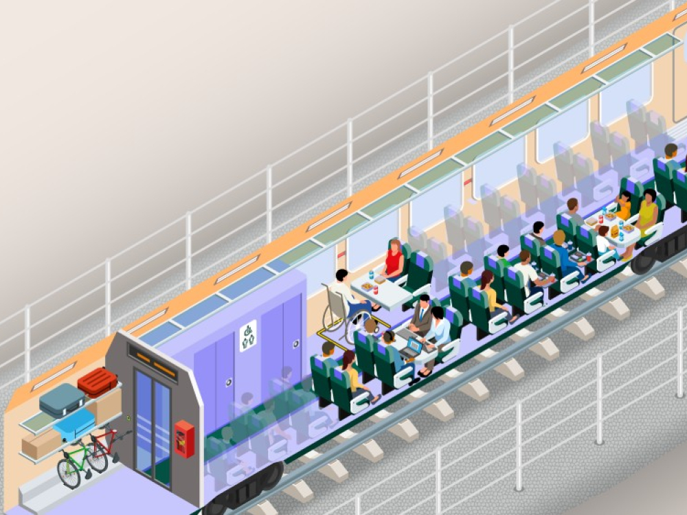 Illustration d'une cabine de train